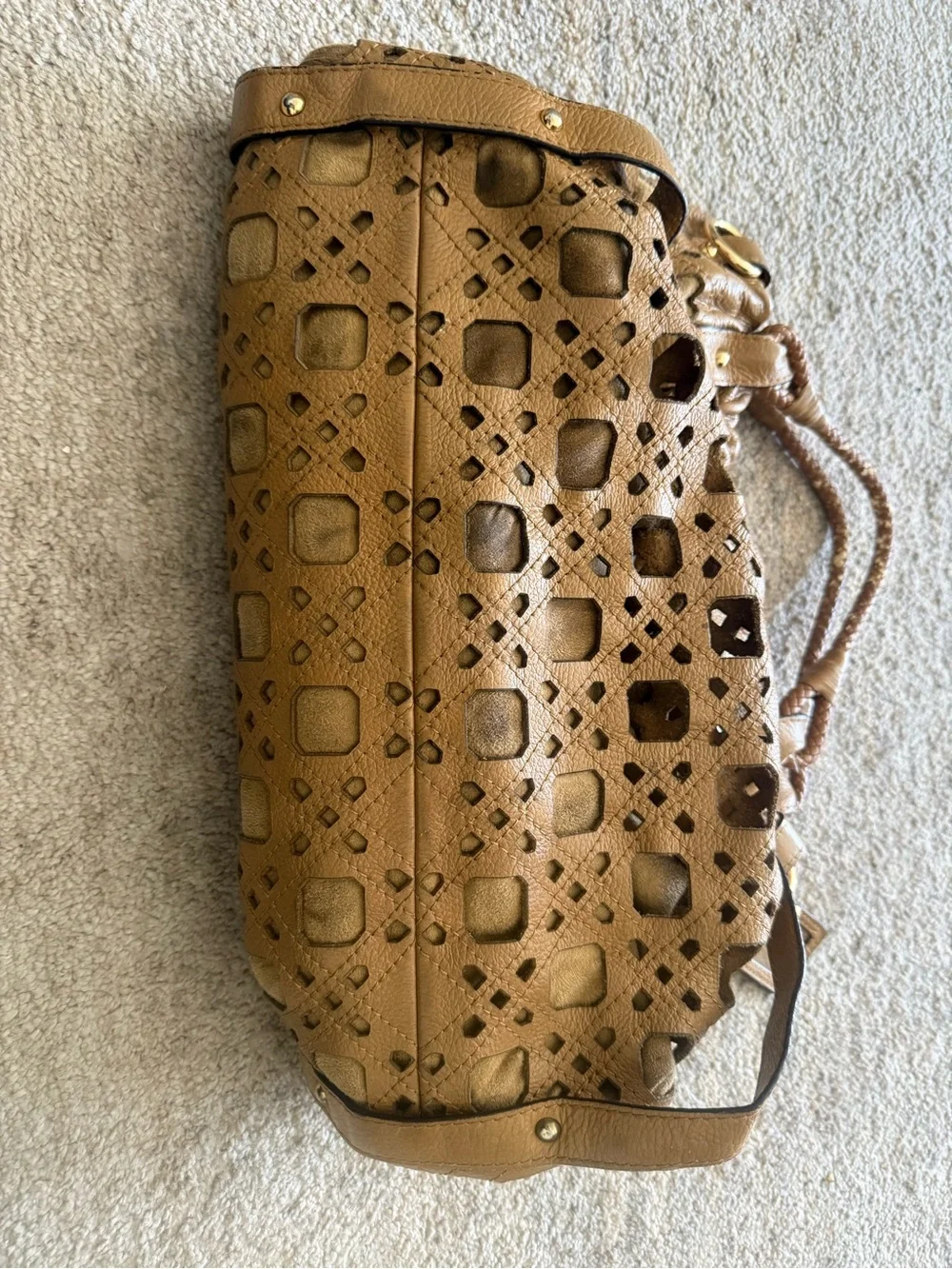 Prada tan leather